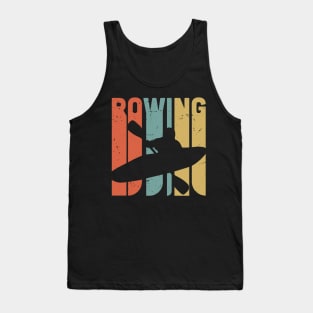 Retro Rowing design, vintage rowing athlete gift, textured rowing Tank Top